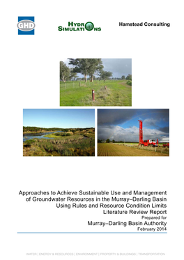 Literature Review of Approaches for Groundwater Management in the MDB.Pdf”