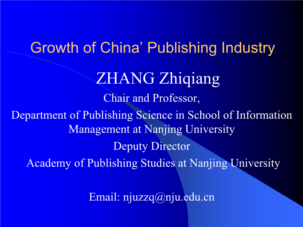 ZHANG Zhiqiang