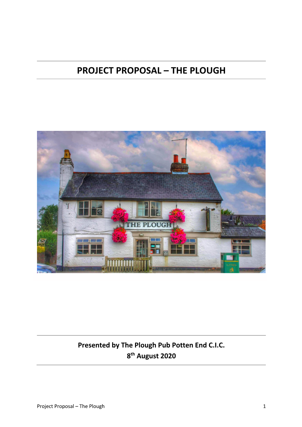 Project Proposal – the Plough