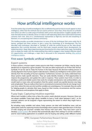 How Artificial Intelligence Works