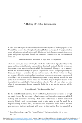 A History of Global Governance