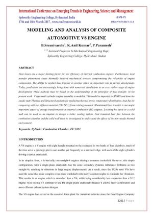 Modeling and Analysis of Composite Automotive V8