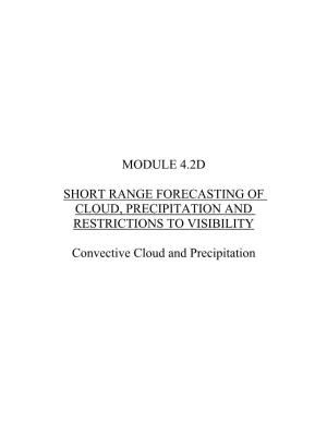 Module 4.2D Short Range Forecasting of Cloud