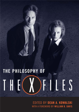 THE X-FILES the Philosophy of Popular Culture