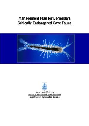 Cave Fauna Management Plan Coordinator