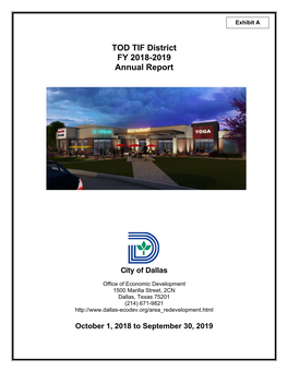 TOD TIF District FY 2018-2019 Annual Report