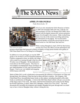 SASA Newsletter Summer 2010