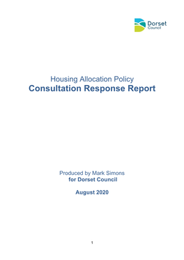 Consultation Response Report