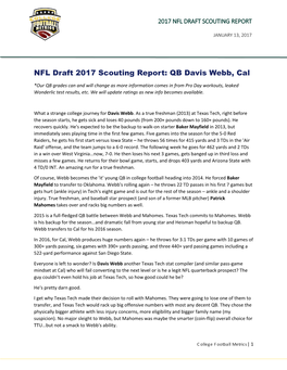 NFL Draft 2017 Scouting Report: QB Davis Webb, Cal