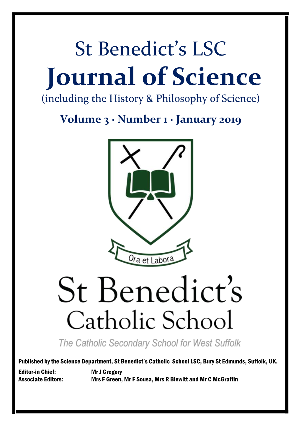 Journal of Science (Including the History & Philosophy of Science)