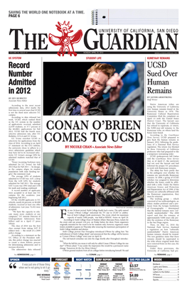 Conan O'brien Comes to Ucsd