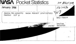 NASA Pocket Statistics January 1984