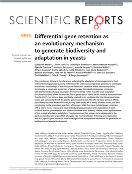 Differential Gene Retention As an Evolutionary Mechanism To