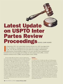 Latest Update on USPTO Inter Partes Review Proceedings