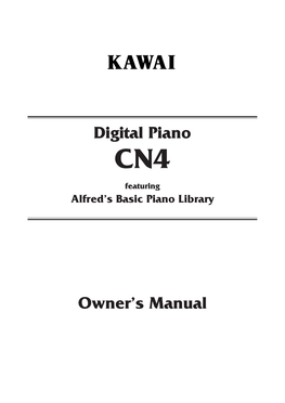 CN4 Featuring Alfred’S Basic Piano Library