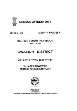 District Census Handbook, Gwalior, Part