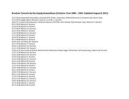 Bruckner Concerts by the Leipzig Gewandhaus Orchestra from 1896 – 1956 (Updated August 8, 2011)