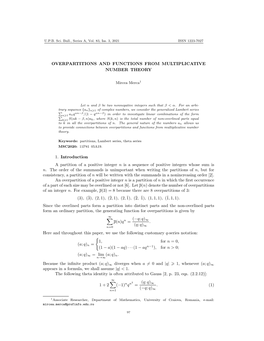 Overpartitions and Functions from Multiplicative Number Theory