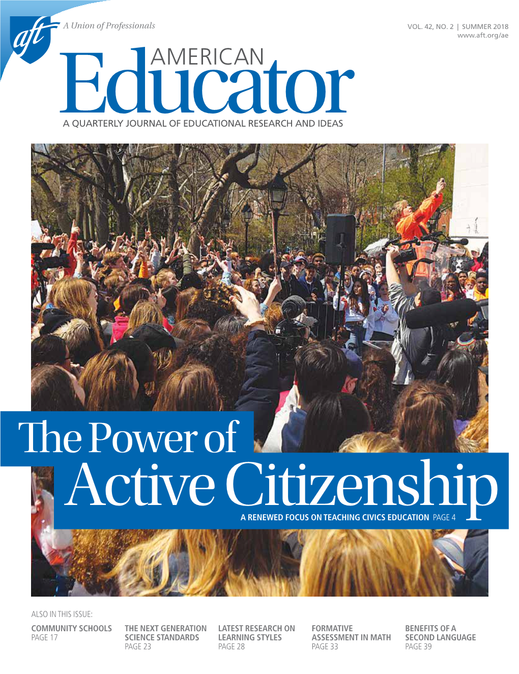 The Power of Active Citizenship a RENEWED FOCUS on TEACHING CIVICS EDUCATION PAGE 4