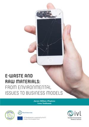 E-Waste and Raw Materials: from Environmental Issues to Business Models