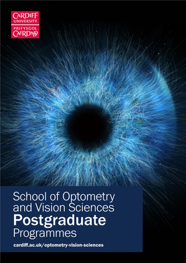 Optometry and Vision Sciences Postgraduate Brochure