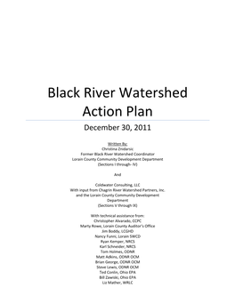 Black River Watershed Action Plan December 30, 2011