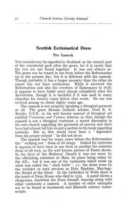 Scottish Ecclesiastical Dress