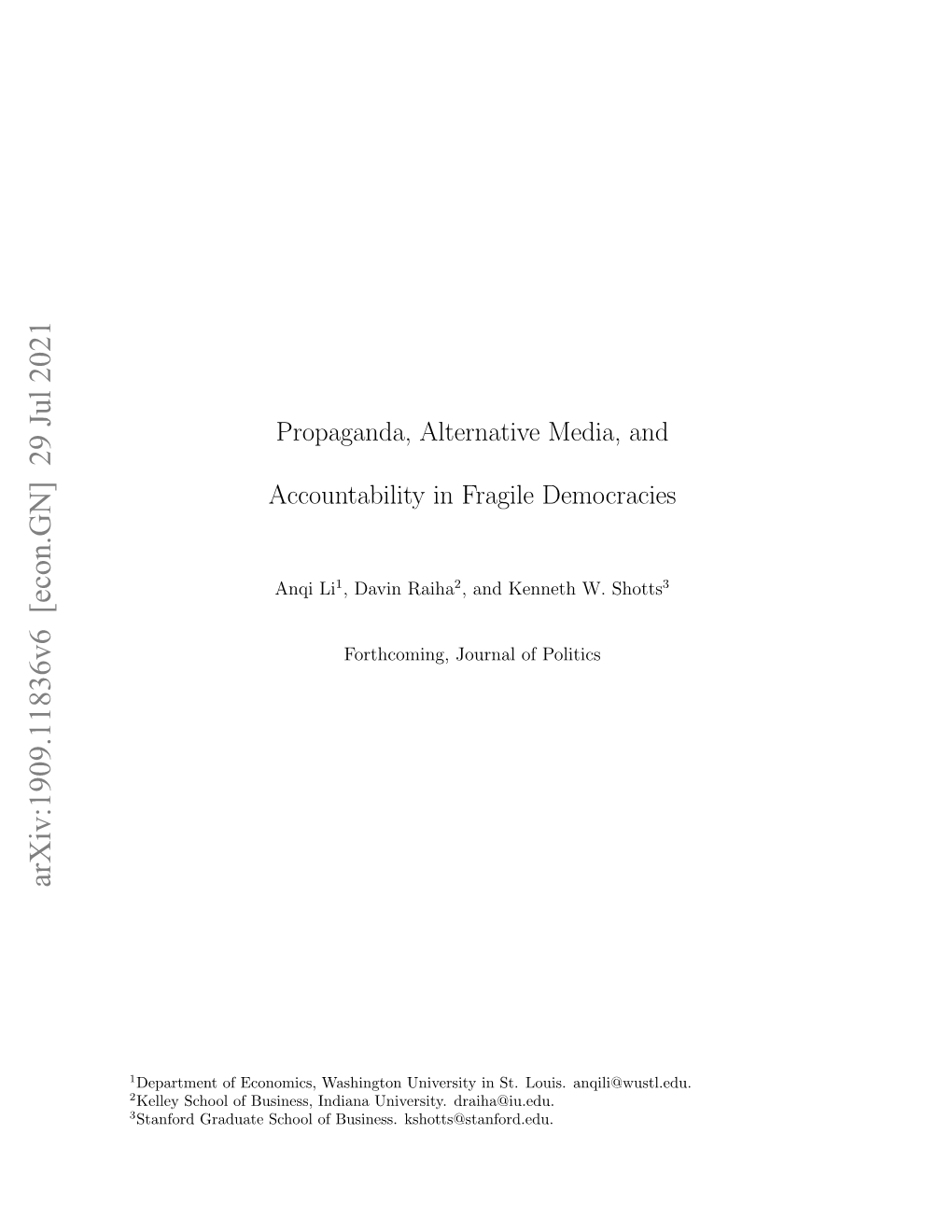 Arxiv:1909.11836V5 [Econ.GN] 30 Oct 2020