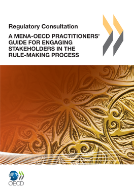 Regulatory Consultation: a MENA-OECD Practitioners' Guide