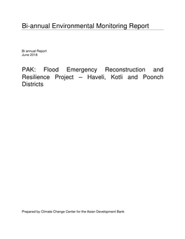 Flood Emergency Reconstruction and Resilience Project – Haveli, Kotli and Poonch Districts