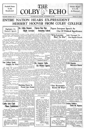 Ex-President Herbert Hoover from Colby College