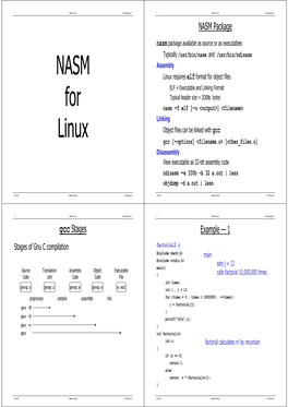 NASM for Linux