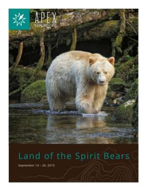 Spirit Bears Canada Travel Brochure with Itinerary and Photos