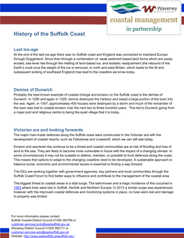 History of the Suffolk Coast