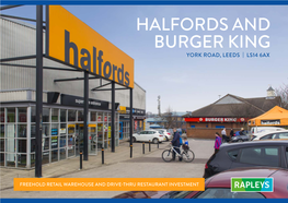 Halfords and Burger King York Road, Leeds | Ls14 6Ax