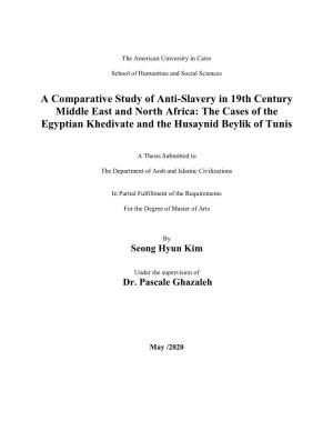 A Comparative Study of Anti-Slavery in 19Th Century Middle East and North Africa: the Cases of the Egyptian Khedivate and the Husaynid Beylik of Tunis