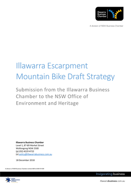 Illawarra Escarpment Mountain Bike Draft Strategy