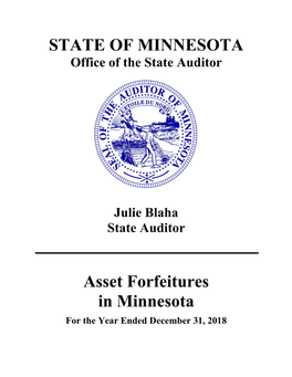 2018 Asset Forfeitures in Minnesota Report