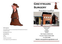Greyfriars Surgery Practice Leaflet