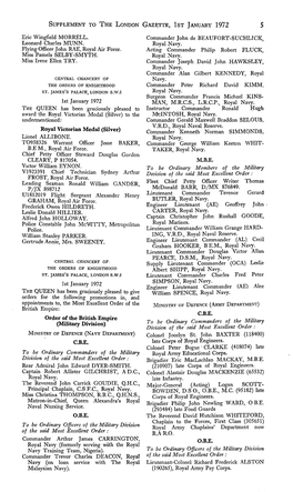 Supplement to the London Gazette, Ist January 1972 5