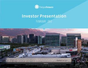 Investor Presentation FEBRUARY 2017