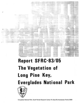 The Vegetation of Long Pine Key, Everglades National Park