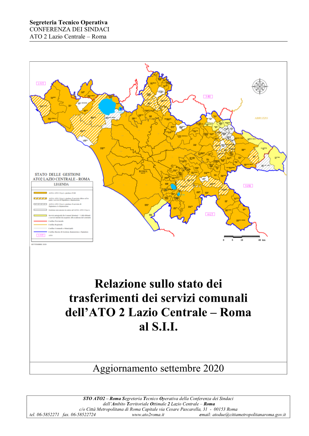 Relazione Sullo Stato Dei Trasferimenti Dei Servizi Comunali Dell'ato 2