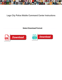 Lego City Police Mobile Command Center Instructions