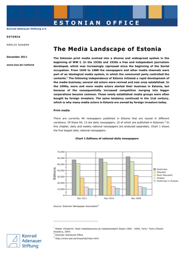 ESTONIAN OFFICE the Media Landscape of Estonia