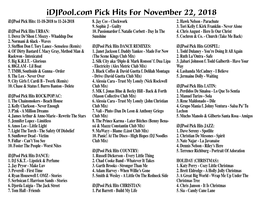 Idjpool.Com Pick Hits for November 22, 2018 Idjpool Pick Hits: 11-18-2018 to 11-24-2018 8