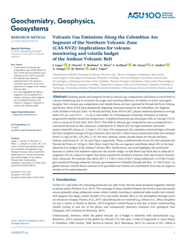 Volcanic Gas Emissions Along the Colombian Arc