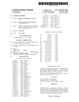 (12) United States Patent (10) Patent No.: US 7,112,677 B2 Griesgraber (45) Date of Patent: Sep