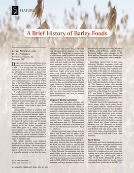 C.W. & R.K. Newman, a Brief History of Barley Foods