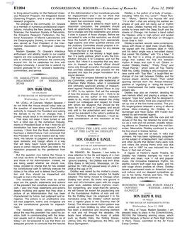 CONGRESSIONAL RECORD— Extensions of Remarks E1204 HON
